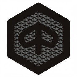 ΑΥΤΟΚΟΛΛΗΤΟ ΣΗΜΑ PIAGGIO ΜΑΥΡΟ CARBON