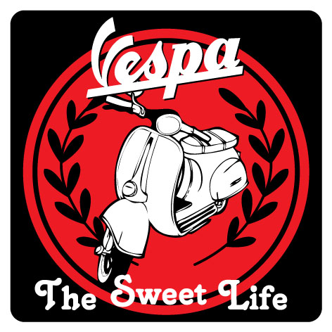 ΑΥΤΟΚΟΛΛΗΤΟ "VESPA SWEET LIFE"