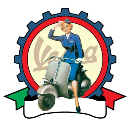 ΑΥΤΟΚΟΛΛΗΤΟ "VESPA GIRL VINTAGE"
