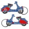 ΜΠΡΕΛΟΚ VESPA-BLUE-RED