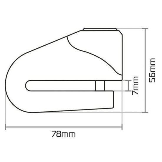 Κλειδαριά Δισκόφρενου με Συναγερμό Oxford Quartz XA10 10mm Κίτρινη/Μαύρη LK216
