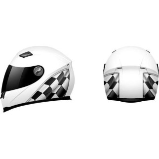 ΚΡΑΝΟΣ FULL FACE CORSA CN105 ΣΗΜΑΙΑ ΑΣΠΡΟ ΜΑΥΡΟ