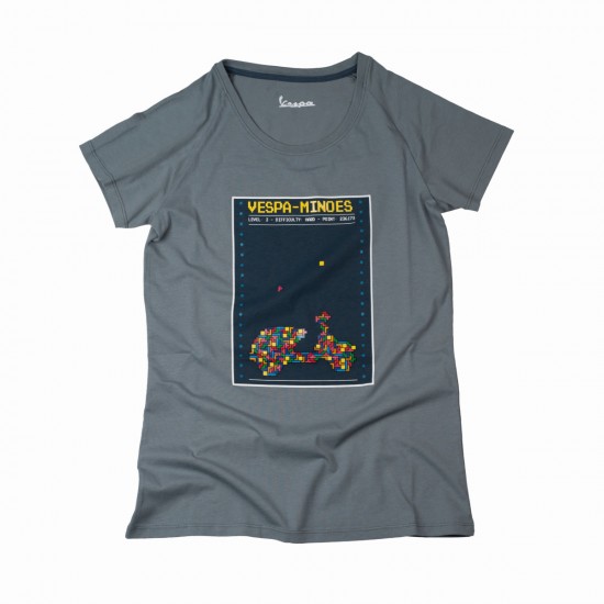 ΜΠΛΟΥΖΑ T-SHIRT VESPA MINOES ΓΚΡΙ ΓΥΝΑΙΚΕΙΟ