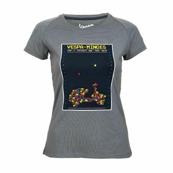 ΜΠΛΟΥΖΑ T-SHIRT VESPA MINOES ΓΚΡΙ ΓΥΝΑΙΚΕΙΟ