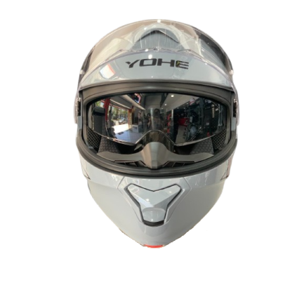 FLIP UP HELMET YOHE 935 SV GLOSSY GREY