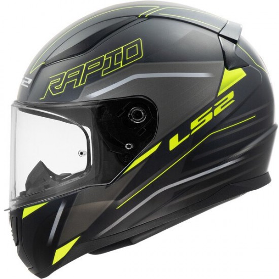ΚΡΑΝΟΣ FULL FACE LS2 FF353 RAPID II ROKKU M BLACK H‑V YELLOW