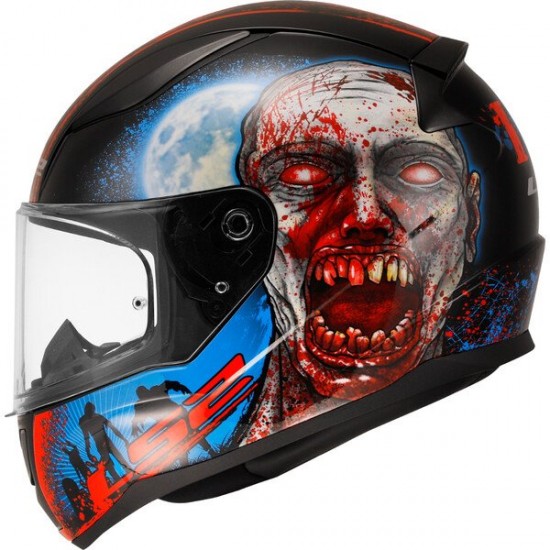 ΚΡΑΝΟΣ FULL FACE LS2 FF353 RAPID II ZOMBIE BLACK RED