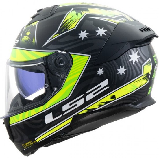 ΚΡΑΝΟΣ FULL FACE LS2 FF808 STREAM II GALDAM BLACK H‑V YELLOW