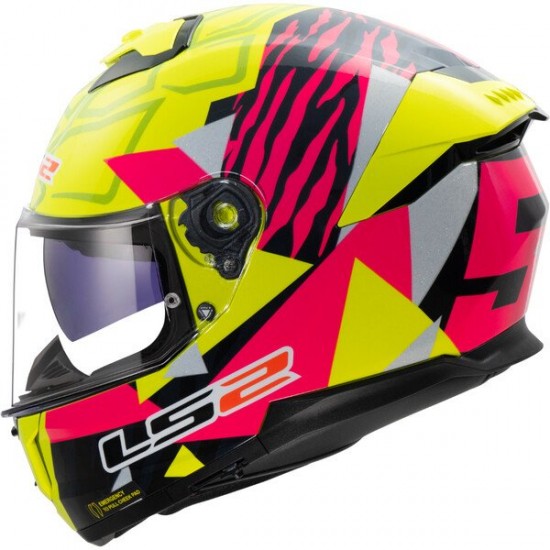 ΚΡΑΝΟΣ FULL FACE LS2 FF808 STREAM II TIGER H‑V YELLOW PINK