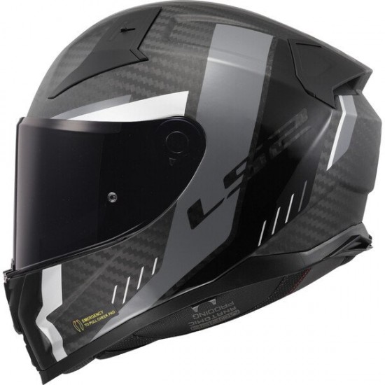 ΚΡΑΝΟΣ FULL FACE LS2 FF811 VECTOR II CARBON GRID MATT BLACK GREY