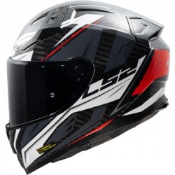 ΚΡΑΝΟΣ FULL FACE LS2 FF811 VECTOR II CARBON SAVAGE WHITE RED GREY
