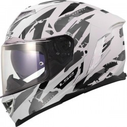 ΚΡΑΝΟΣ FULL FACE LS2 FF818 STORM III KAOS WHITE GREY