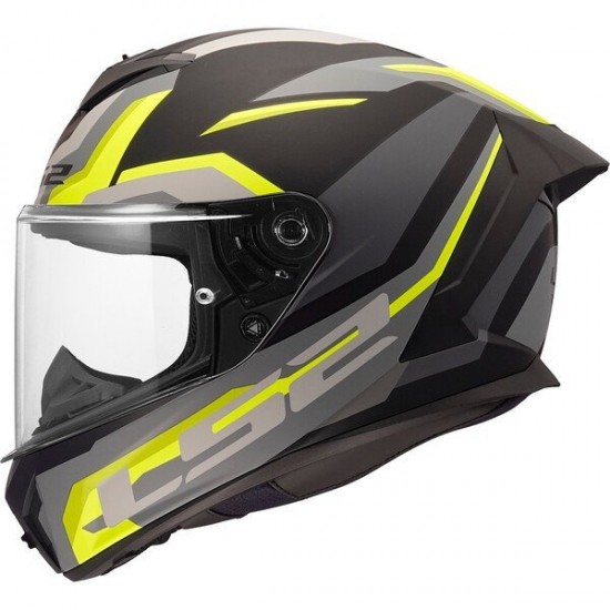 ΚΡΑΝΟΣ FULL FACE LS2 FF820 RAPID III HYPER BLACK H‑V YELLOW