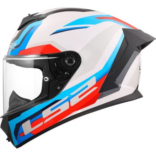 ΚΡΑΝΟΣ FULL FACE LS2 FF820 RAPID III HYPER WHITE BLUE RED