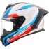 ΚΡΑΝΟΣ FULL FACE LS2 FF820 RAPID III HYPER WHITE BLUE RED