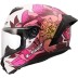 ΚΡΑΝΟΣ FULL FACE LS2 FF820 RAPID III POPPIES II WHITE PINK