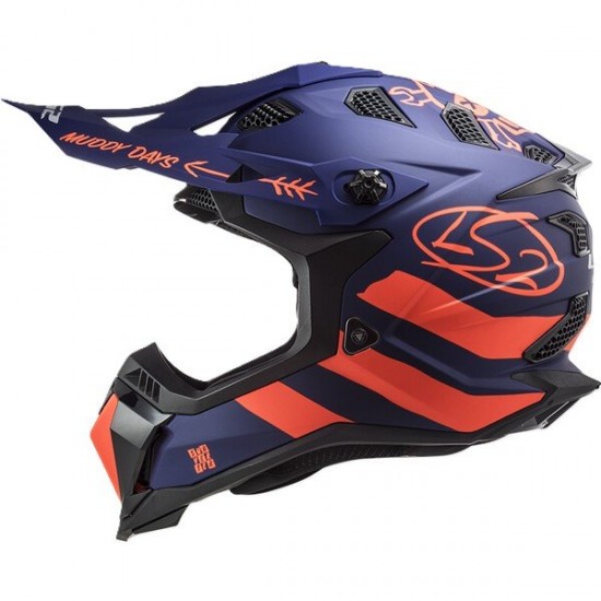 ΚΡΑΝΟΣ OFF ROAD LS2 MX700 SUBVERTER CARGO MATT BLUE FLUO ORANGE