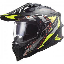 ΚΡΑΝΟΣ ADVENTURE LS2 MX701 EXPLORER CARBON EXTEND MATT H‑V YELLOW