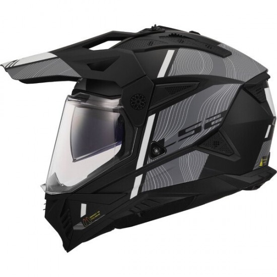 ΚΡΑΝΟΣ ADVENTURE LS2 MX702 PIONEER II HILL MATT BLACK WHITE