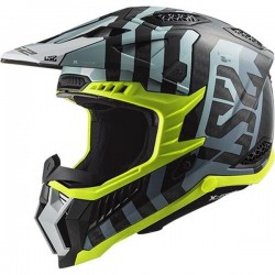 ΚΡΑΝΟΣ OFF ROAD LS2 MX703 X‑FORCE CARBON BARRIER SKY BLUE
