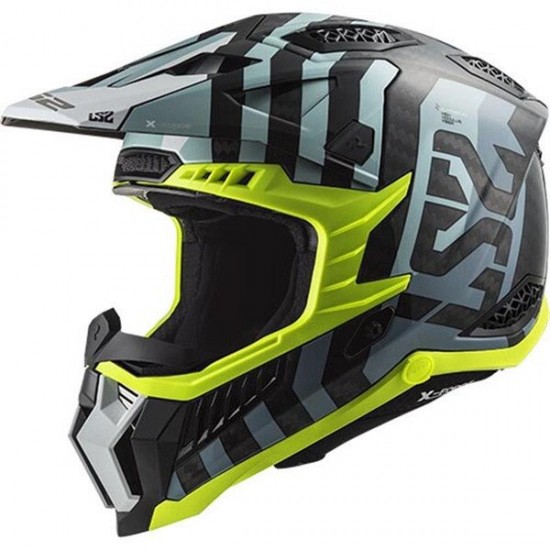 ΚΡΑΝΟΣ OFF ROAD LS2 MX703 X‑FORCE CARBON BARRIER SKY BLUE