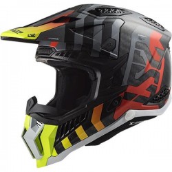 ΚΡΑΝΟΣ OFF ROAD LS2 MX703 X‑FORCE CARBON BARRIER H‑V YELLOW RED