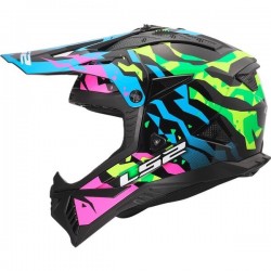 ΚΡΑΝΟΣ OFF ROAD LS2 MX708 FAST II GROTESK BLUE PINK GREEN