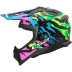 ΚΡΑΝΟΣ OFF ROAD LS2 MX708 FAST II GROTESK BLUE PINK GREEN