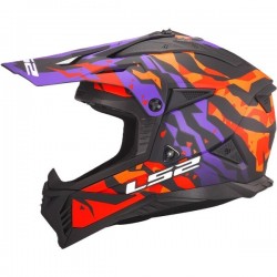 ΚΡΑΝΟΣ OFF ROAD LS2 MX708 FAST II GROTESK PURPLE ORANGE
