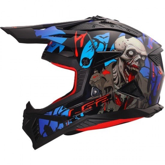 ΚΡΑΝΟΣ OFF ROAD LS2 MX708 FAST II ZOMBIE II BLACK RED BLUE