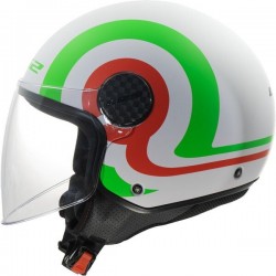 ΚΡΑΝΟΣ JET LS2 OF558 SPHERE LUX II URBY WHITE GREEN RED