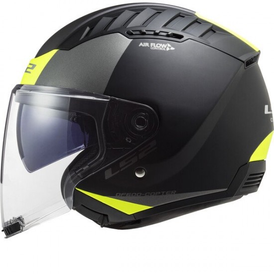 ΚΡΑΝΟΣ JET LS2 OF600 COPTER II URBANE M BLACK H‑V YELLOW