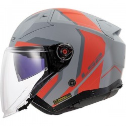 ΚΡΑΝΟΣ JET LS2 OF603 INFINITY II FOCUS GREY RED