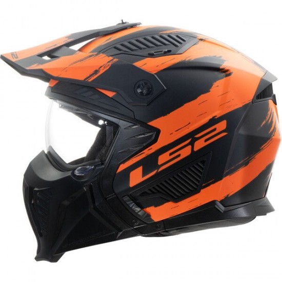 ΚΡΑΝΟΣ JET LS2 OF606 DRIFTER MUD MATT BLACK ORANGE
