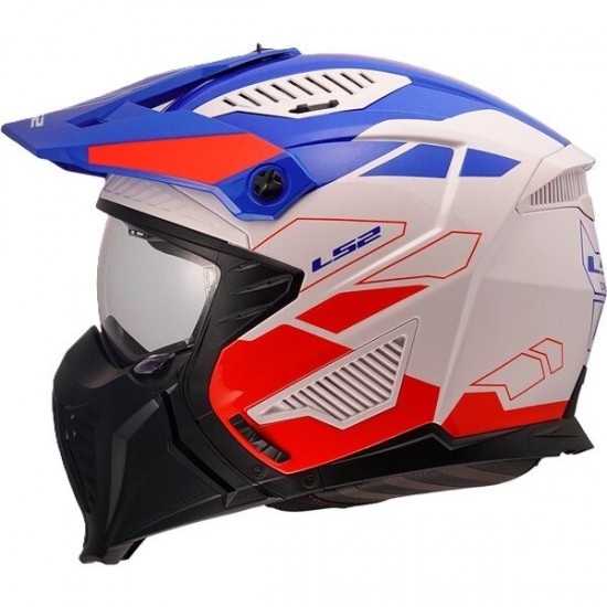 ΚΡΑΝΟΣ JET LS2 OF606 DRIFTER TREK WHITE BLUE RED