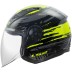 HELMET JET LS2 OF616 AIRFLOW II BRUSH BLACK H‑V YELLOW