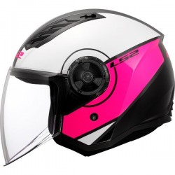 ΚΡΑΝΟΣ JET LS2 OF616 AIRFLOW II COVER WHITE PINK