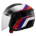 HELMET JET LS2 OF616 AIRFLOW II RUSH WHITE BLUE RED