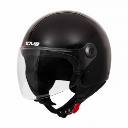 ΚΡΑΝΟΣ JET NOVA OF229V GUARD WITH VISOR SOLID GLOSS BLACK