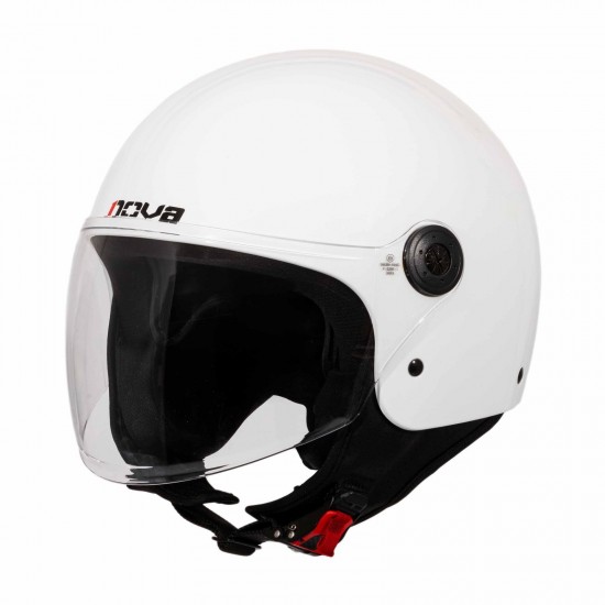 ΚΡΑΝΟΣ JET NOVA OF229V GUARD WITH VISOR SOLID GLOSS WHITE